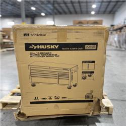 DALLAS LOCATION- AS-IS HUSKY 52IN. 10 DRAWER MOBILE WORKBENCH WITH SOLID WOOD TOP