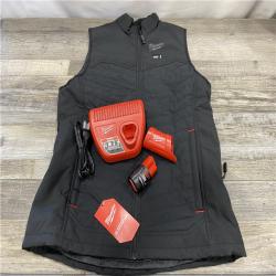AS-IS Milwaukee Women's Medium 12-Volt Lithium-Ion Cordless Axis Black Heated Vest Kit