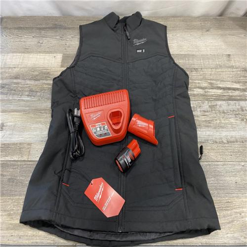 AS-IS Milwaukee Women's Medium 12-Volt Lithium-Ion Cordless Axis Black Heated Vest Kit