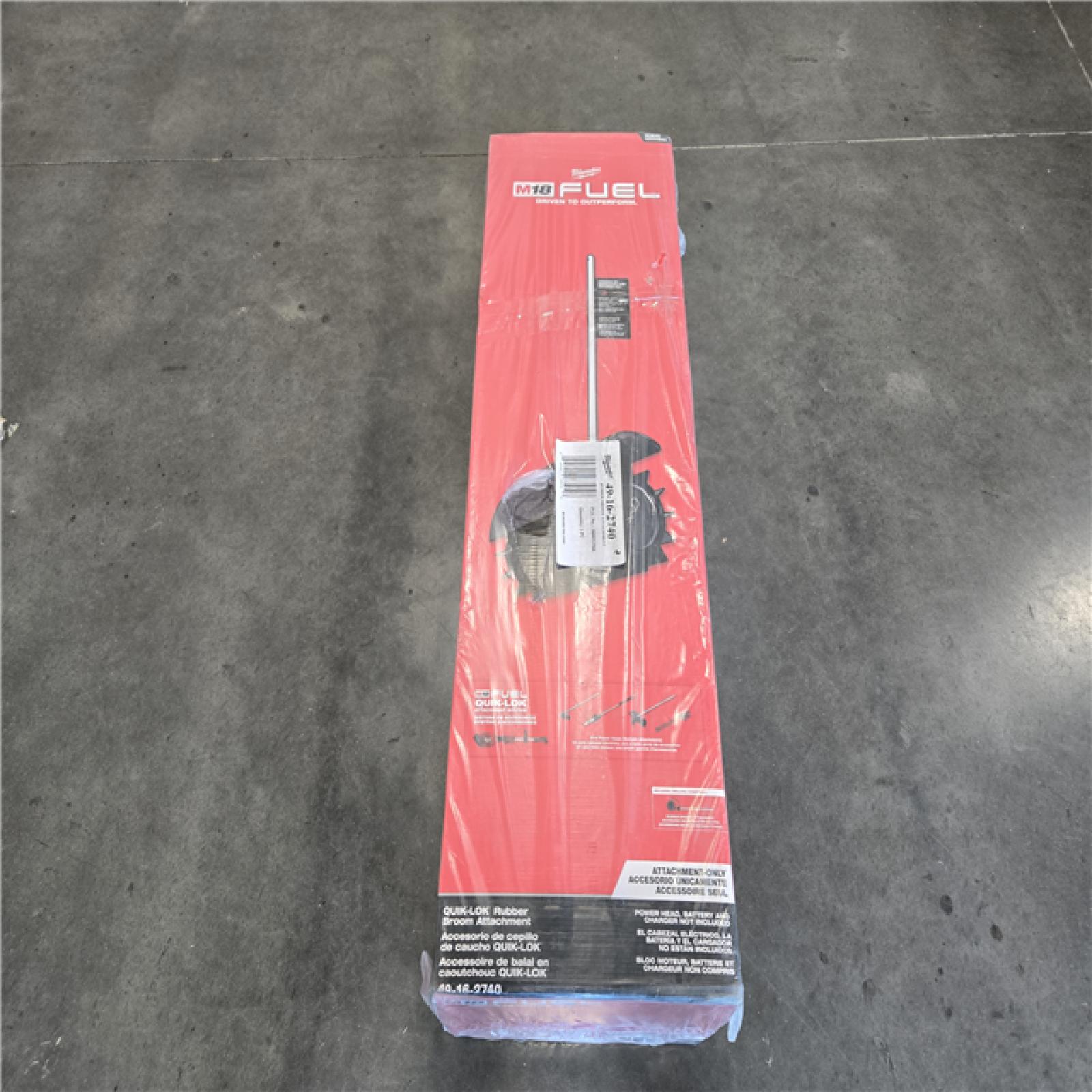 AS-IS Milwaukee M18 FUEL QUIK-LOK Rubber Broom Attachment (Attachment Only)