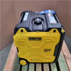 CALIFORNIA AS-IS CHAMPION 6500-WATT GASOLINE AND PROPANE POWERED DUAL FUEL INVERTER PORTABLE GENERATOR