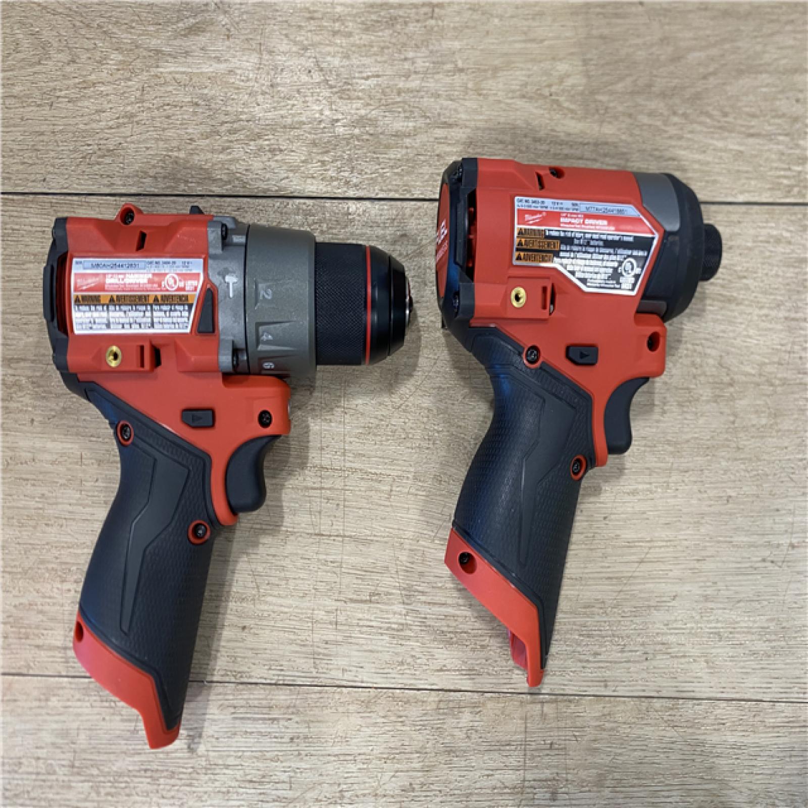 AS-IS Milwaukee FUEL 12-Volt Lithium-Ion Brushless Cordless Hammer Drill and Impact Driver Combo Kit