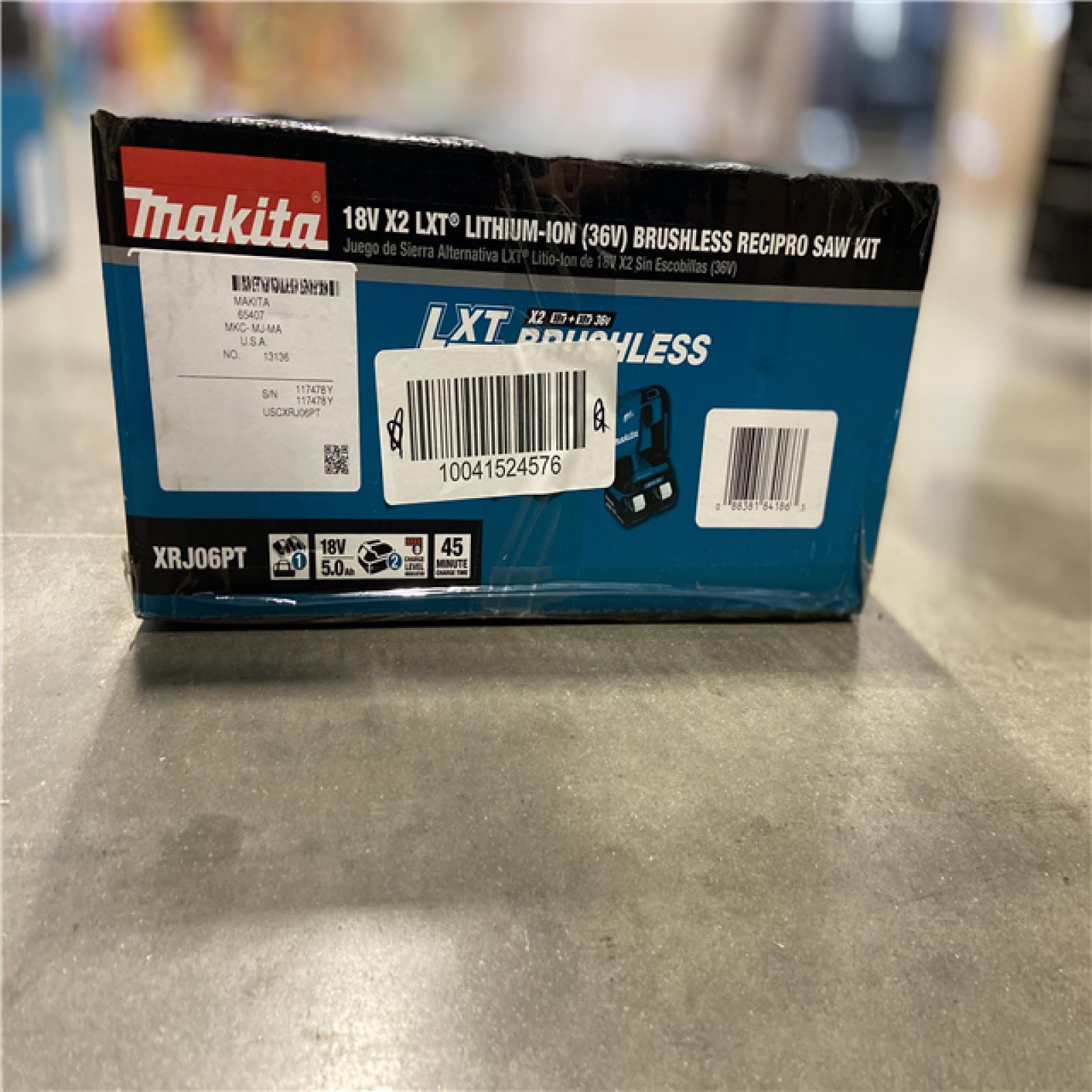 DALLAS LOCATION - Makita 18V X2 LXT Lithium-Ion (36V) Brushless Cordless Reciprocating Saw Kit (5.0Ah) with 2 Batteries 5.0Ah and Charger