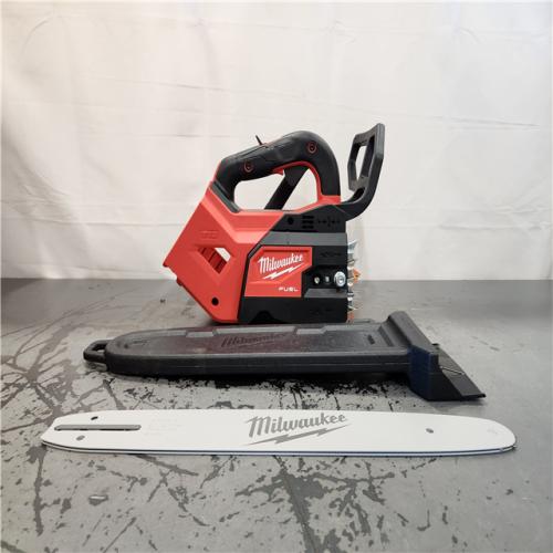 AS-IS- Milwaukee FUEL 14 in. 18V Lithium-Ion Brushless Cordless Battery Top Handle Chainsaw (Tool Only)