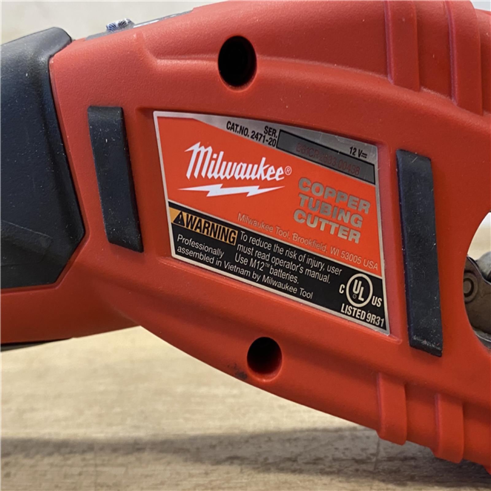AS-IS Milwaukee 12V Lithium-Ion Cordless Copper Tubing Cutter (Tool-Only)