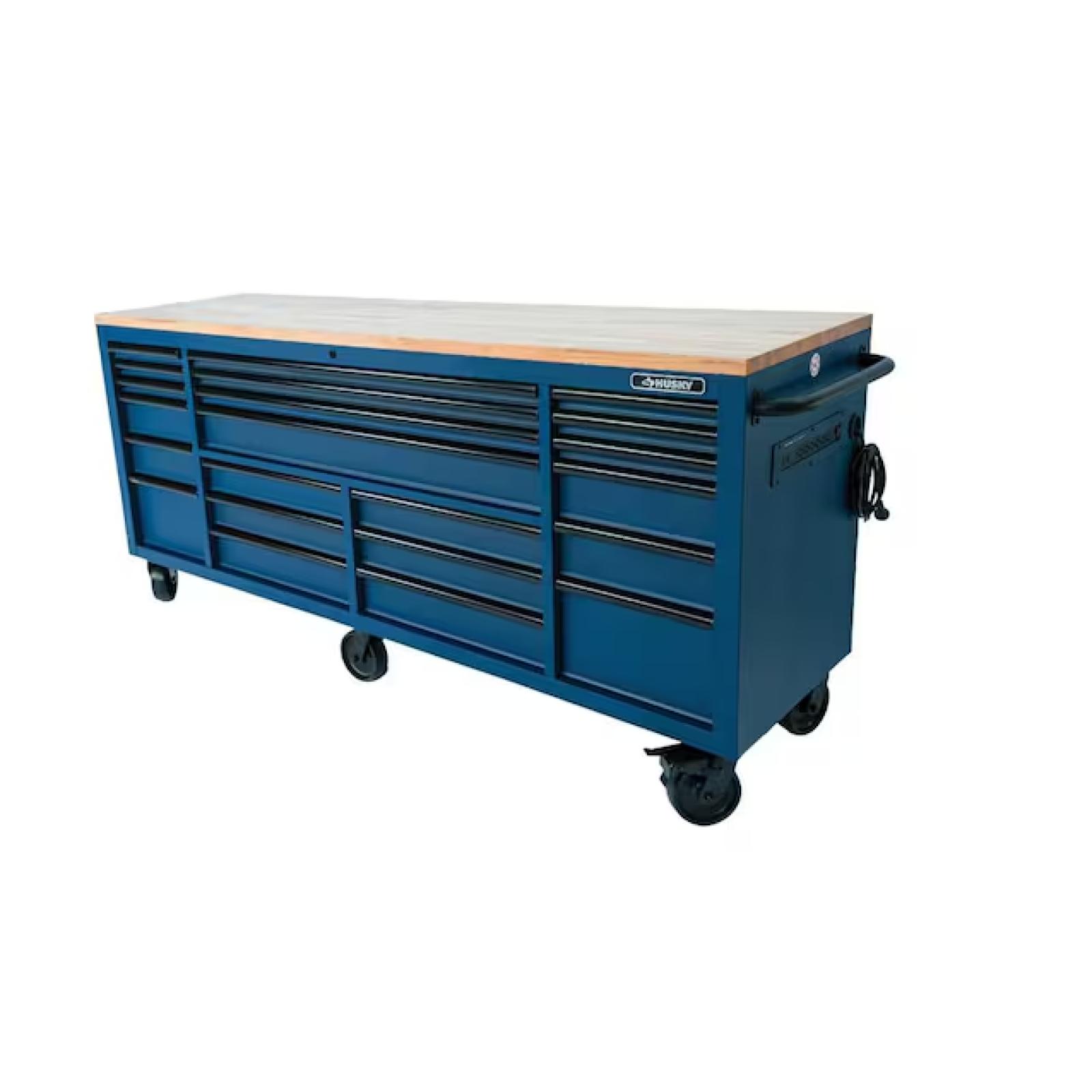 DALLAS LOCATION- AS-IS Tool Storage Heavy Duty 84 in. W x 24 in. D Mobile Workbench Cabinet