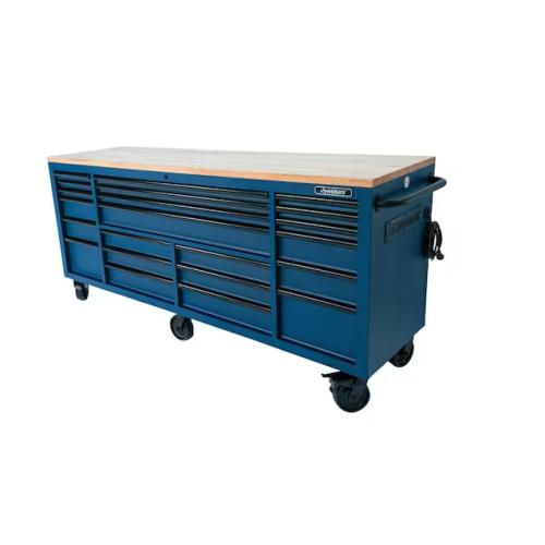 DALLAS LOCATION- AS-IS Tool Storage Heavy Duty 84 in. W x 24 in. D Mobile Workbench Cabinet