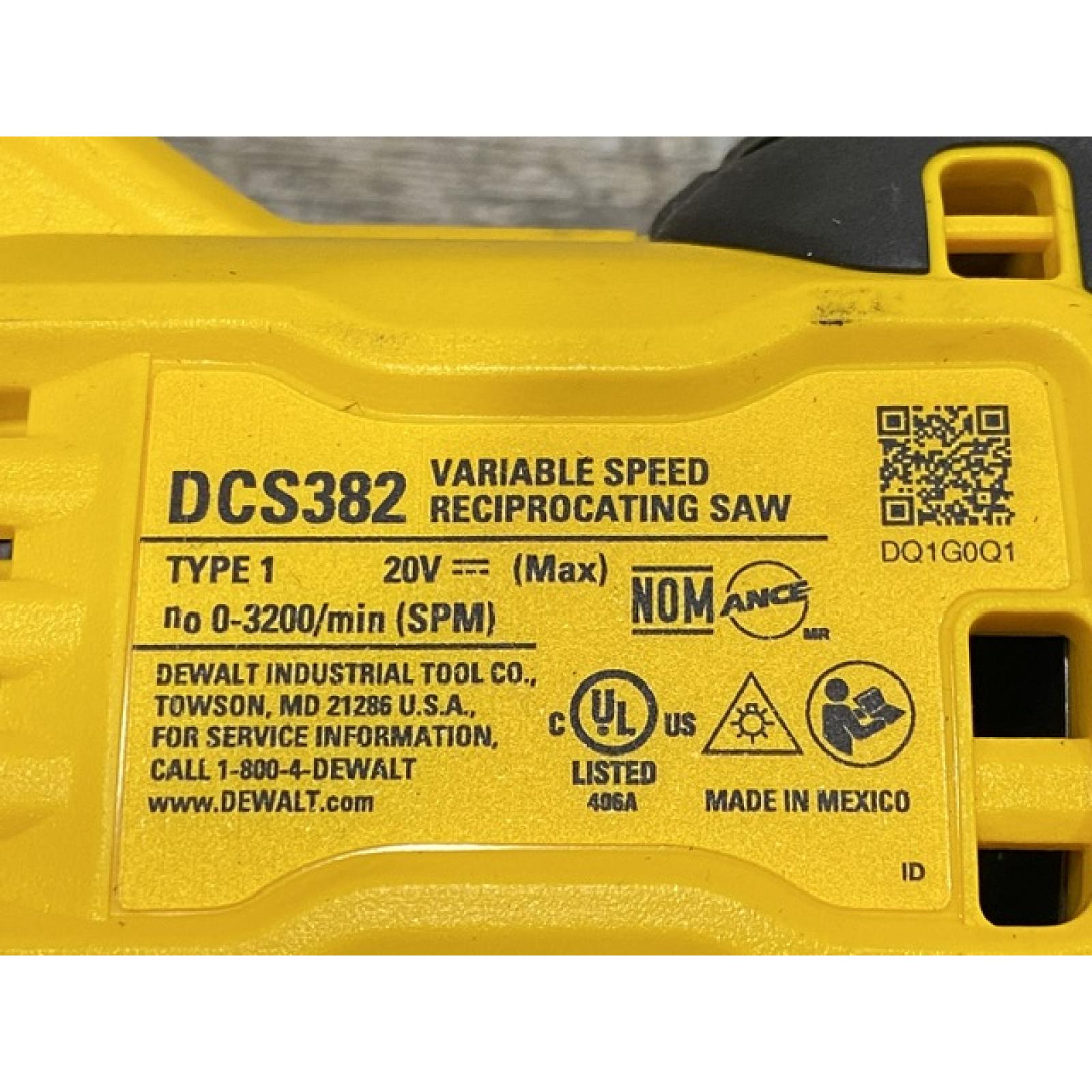 AS-IS DEWALT 20V MAX Cordless Brushless Reciprocating Saw (Tool Only)