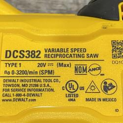 AS-IS DEWALT 20V MAX Cordless Brushless Reciprocating Saw (Tool Only)