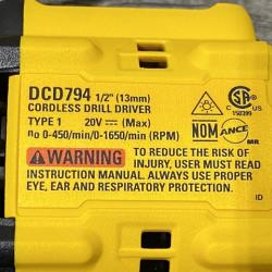 AS-IS DEWALT ATOMIC 20-Volt Lithium-Ion Cordless Brushless (4-Tool) Combo Kit