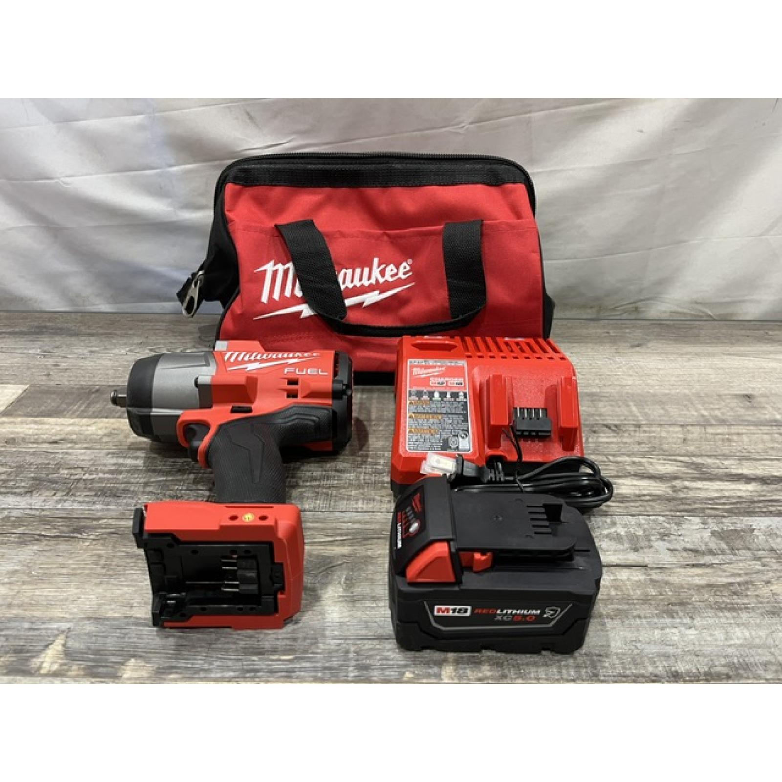 AS-IS Milwaukee FUEL 18V Lithium-Ion Brushless Cordless 1/2 in. Impact Wrench w/Friction Ring Kit