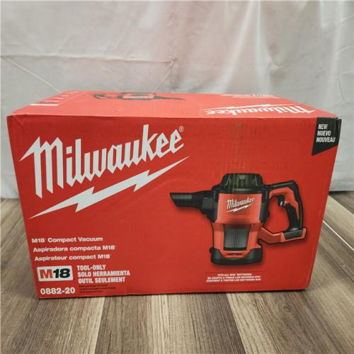 NEW- Milwaukee M18 18-Volt Lithium-Ion Cordless Compact Vacuum (Tool-Only)