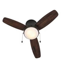 DALLAS LOCATION - Home Decorators Collection Ashby Park 44 in. White Color Changing Integrated LED Bronze Ceiling Fan with Light Kit and 3 Reversible Blades PALLET-(30 UNITS)