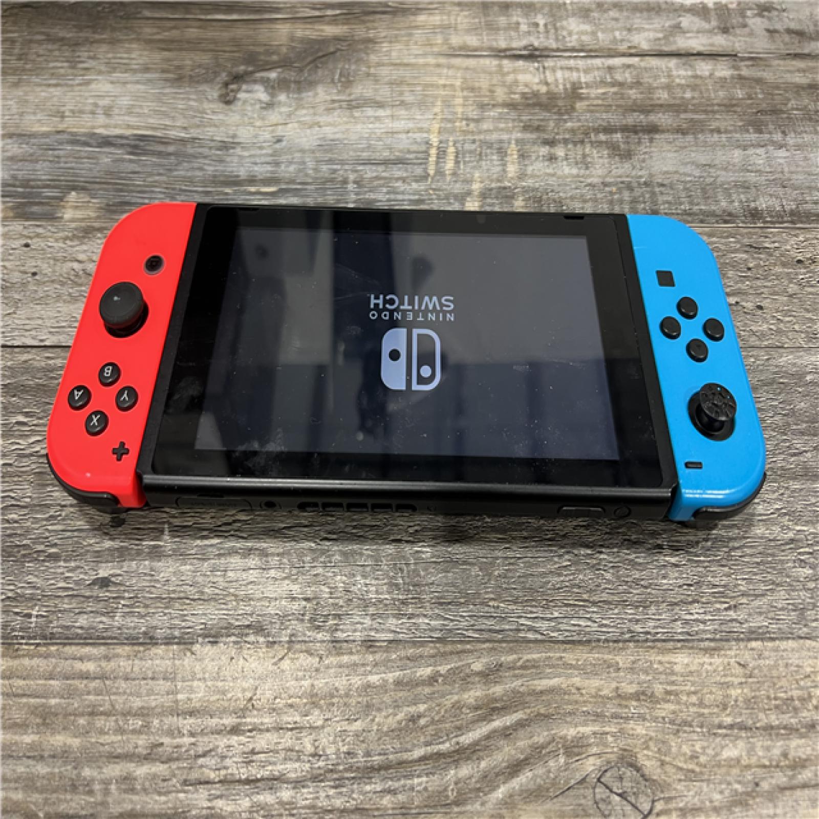AS-IS Nintendo Switch with Neon Blue and Neon Red Joy-Con