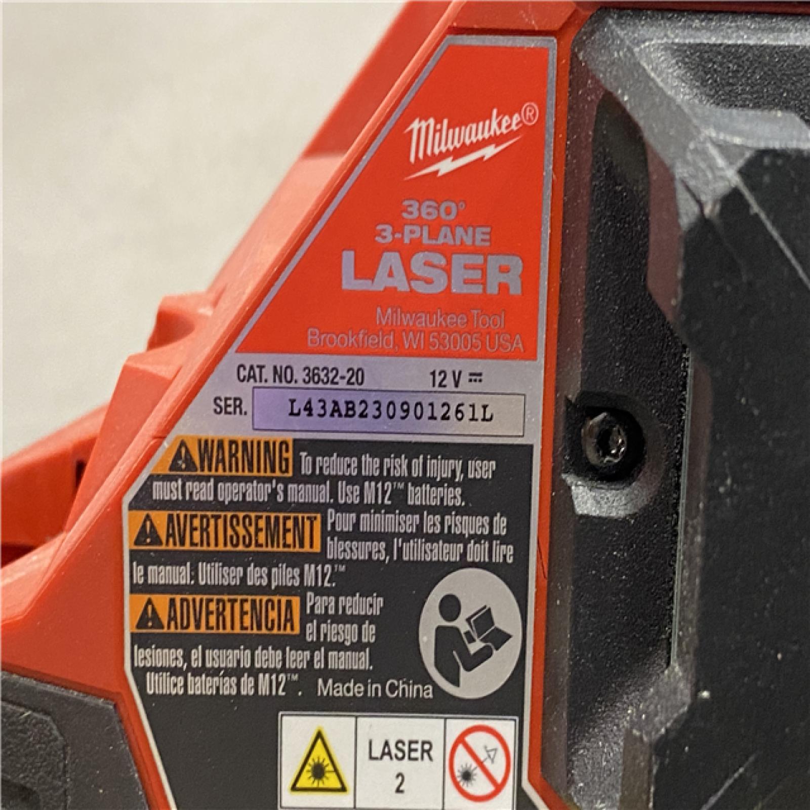 AS-IS Milwaukee 12-Volt Lithium-Ion Cordless Green 250 ft. 3-Plane Laser Level Kit