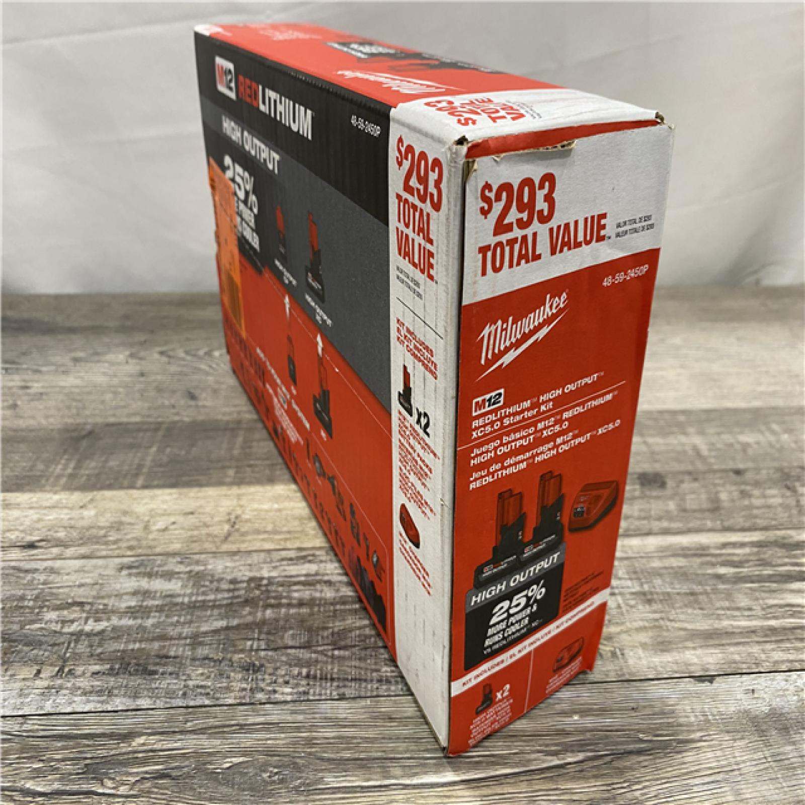 NEW - Milwaukee 12V Lithium-Ion XC High Output 5.0 Ah Battery Pack (2-Pack) Starter Kit with Charger