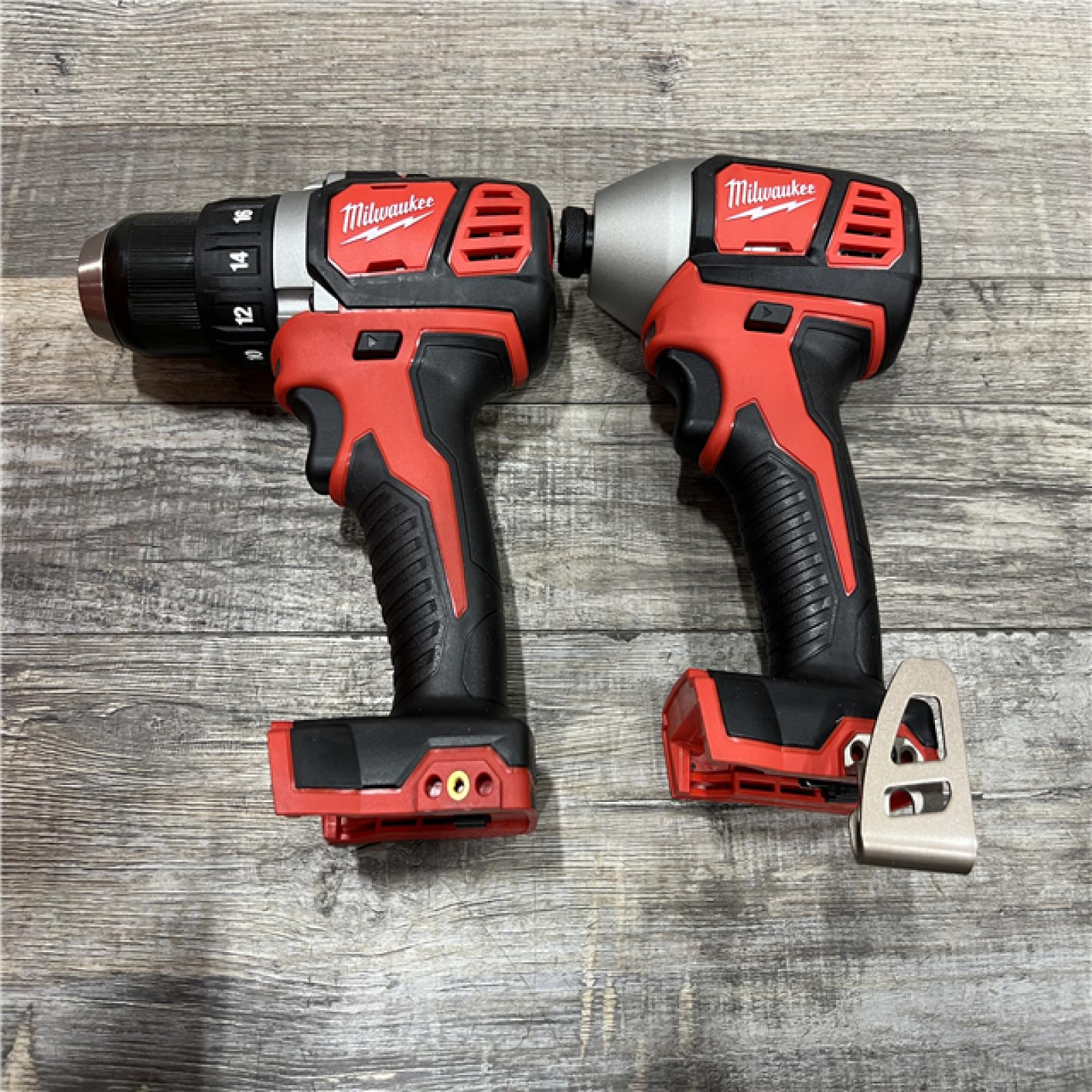 AS-IS Milwaukee 18V Lithium-Ion Cordless Drill Driver/Impact Driver Combo Kit