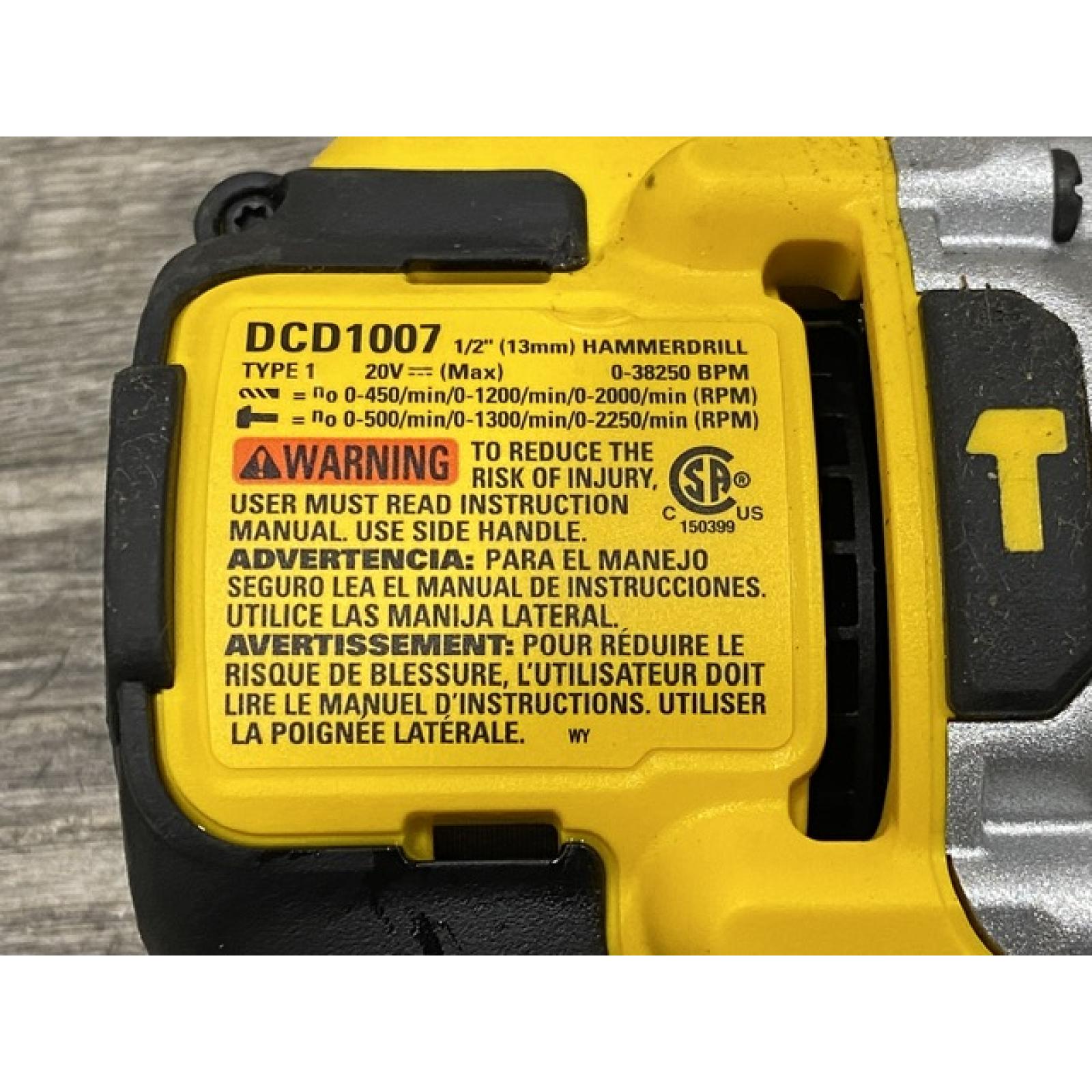 AS-IS DEWALT 20V MAX Brushless Cordless 1/2 3-Speed Hammer Drill (Tool-Only)