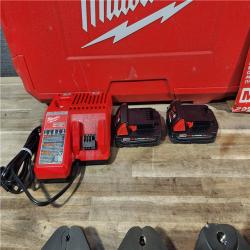 HOUSTON LOCATION - AS-IS Milwaukee Tool M18 18V  Brushless Cordless FORCE LOGIC Press Tool Kit with 1/4 in. - 7/8 in. ACR Jaws (6-Jaws Incl)