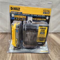 NEW- DEWALT DCBP034C 20V MAX Starter Kit with PowerStack Lithium-Ion Compact Battery and Charger