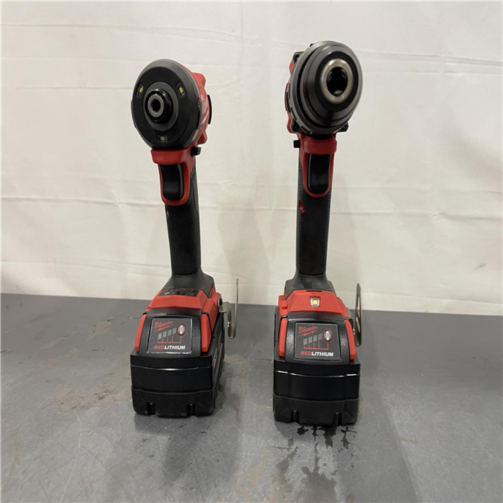 AS-IS - MILWAUKEE FUEL 18V Lithium-Ion Brushless Cordless Hammer Drill and Impact Driver Combo Kit