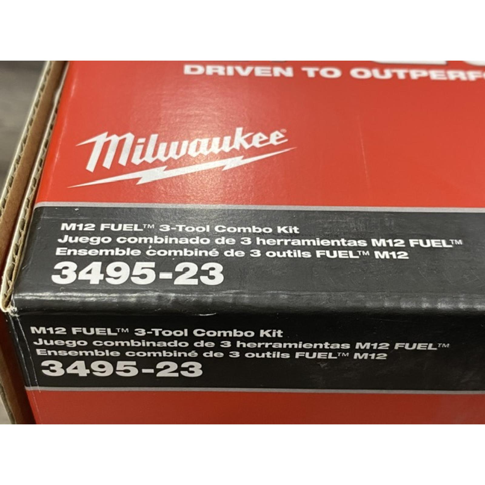 NEW - Milwaukee FUEL 12-Volt Li-Ion Brushless Cordless Hammer Drill (3-Tool) Combo Kit