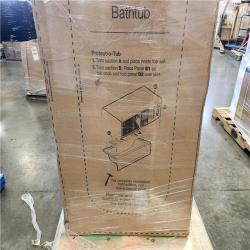 Phoenix Location AS-IS Bootz Industries Aloha 60 in. x 30 in. Soaking Bathtub with Right Drain in White Pallet (2-Tubs)