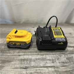 AS-IS DEWALT 20V MAX XR POWERSTACK Lithium-Ion Battery Starter Kit with 3.5Ah Battery and Charger