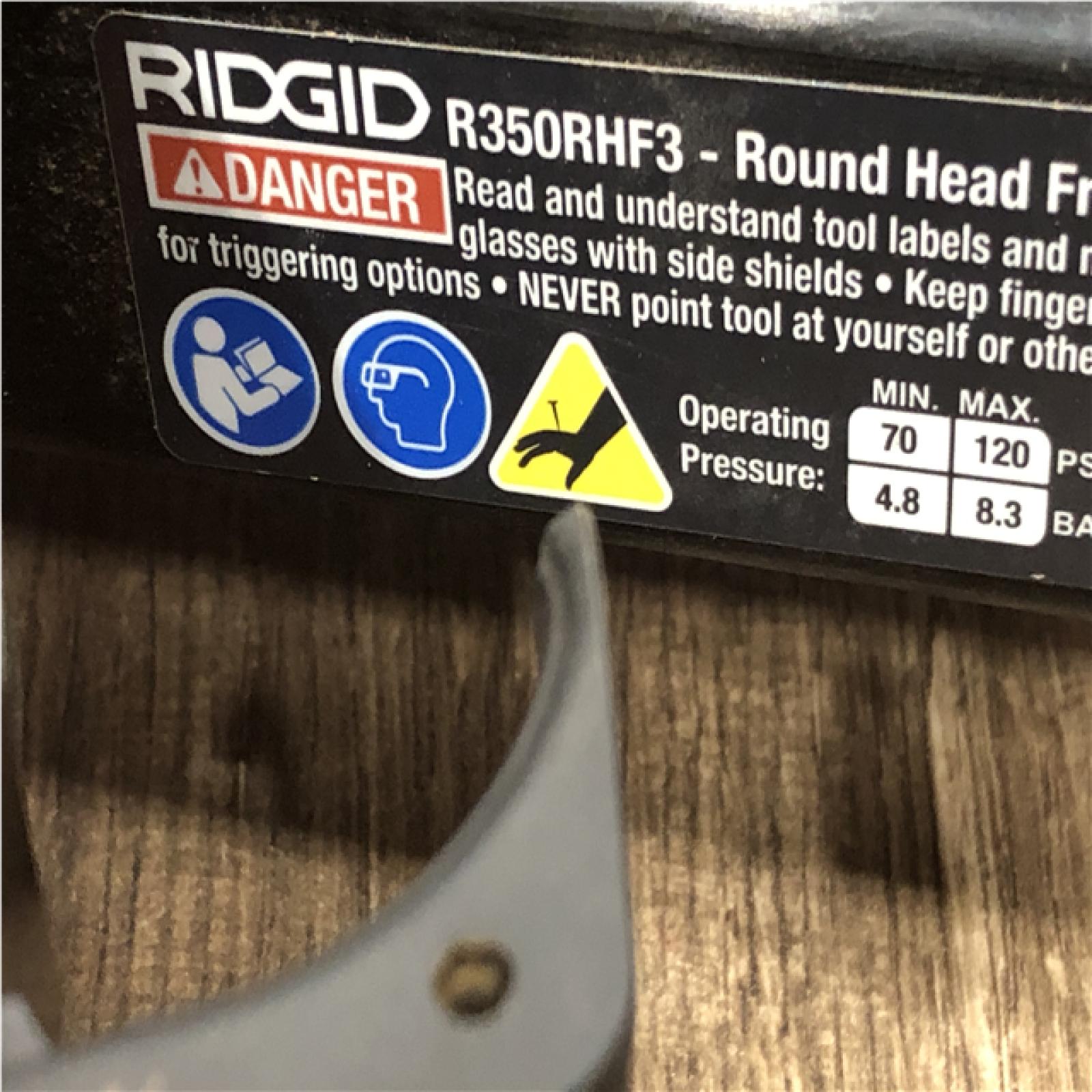 AS-IS RIDGID Pneumatic 21-Degree 3-1/2 in. Round Head Framing Nailer