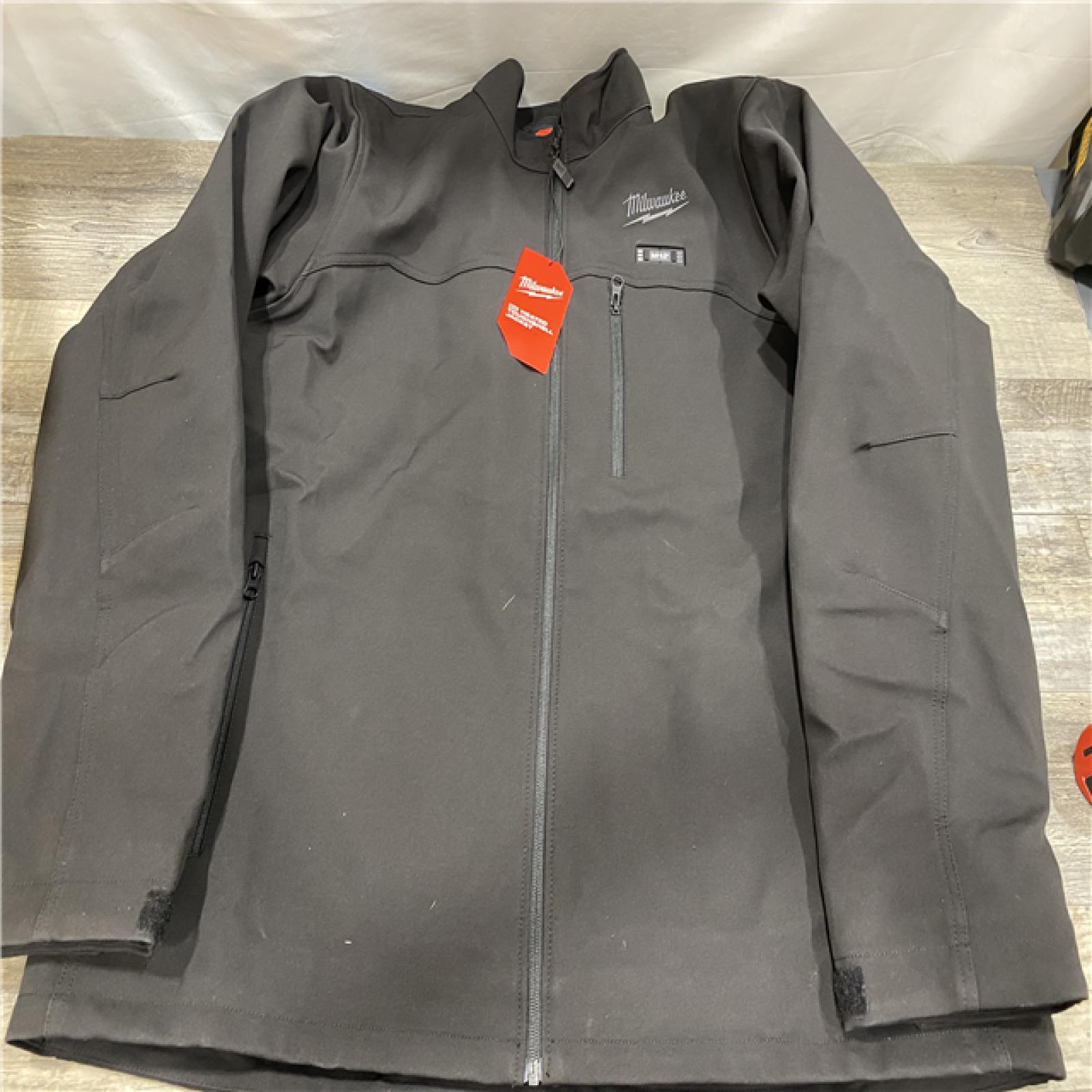AS-IS Milwaukee Men's 2X-Large 12-Volt Lithium-Ion Cordless Tough Shell Black Heated Jacket Kit