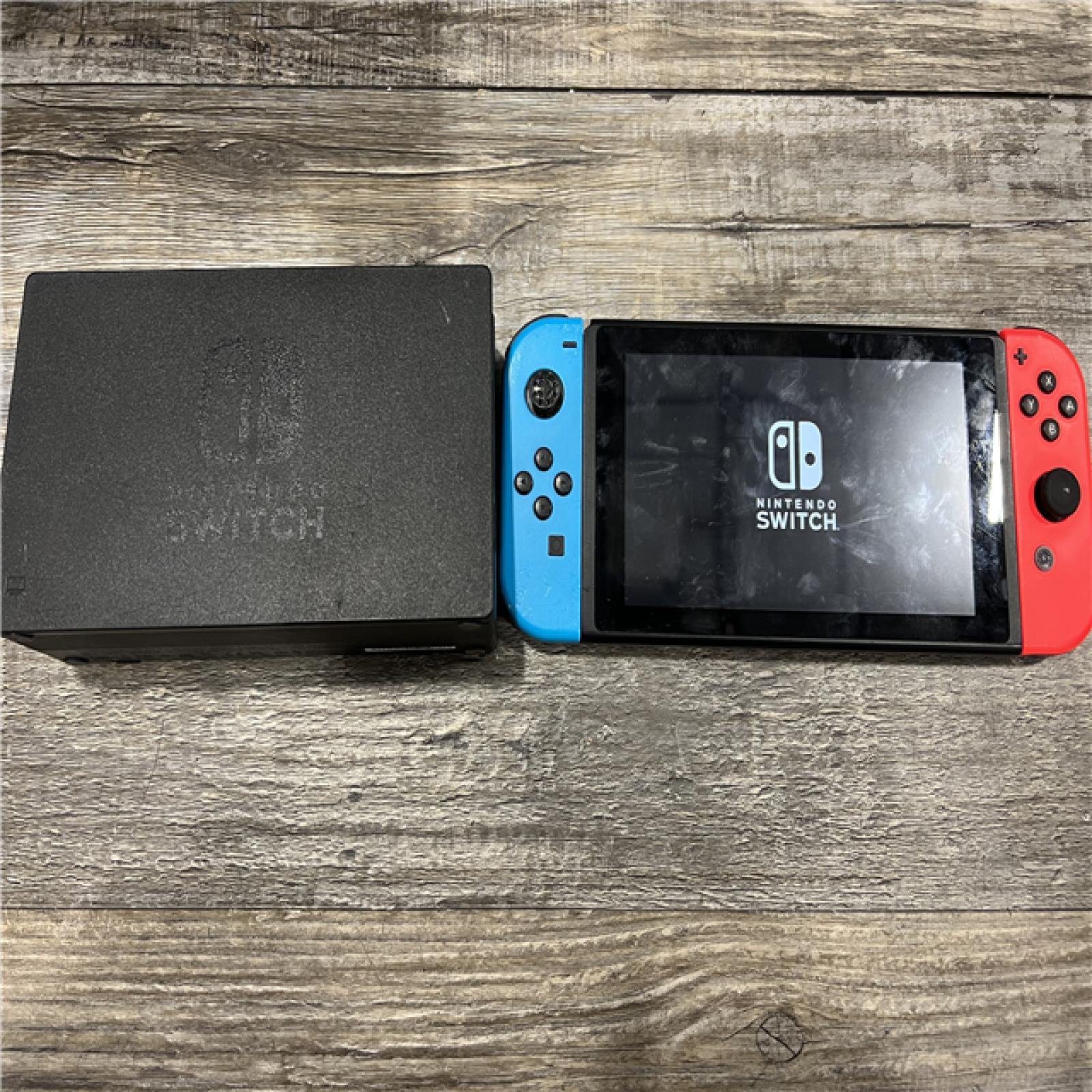 AS-IS Nintendo Switch with Neon Blue and Neon Red Joy-Con