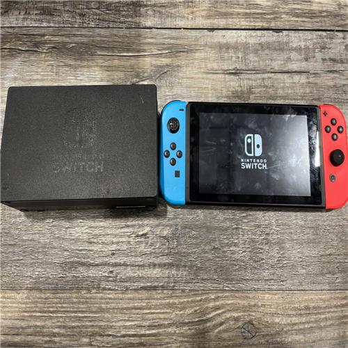 AS-IS Nintendo Switch with Neon Blue and Neon Red Joy-Con