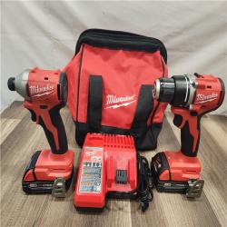 AS-IS- Milwaukee M18 Compact Brushless 2-Tool Combo Kit