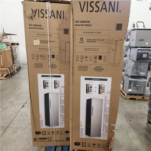 PhoenixLocation (2) Vissani 11 cu. ft. Convertible Auto Defrost Garage Ready Upright Freezer/Refrigerator in Stainless Steel, Energy Star