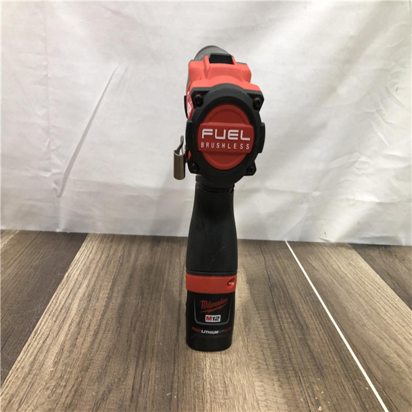 AS-IS Milwaukee FUEL 12-Volt Lithium-Ion Brushless Cordless 1/2 in. Hammer Drill Kit