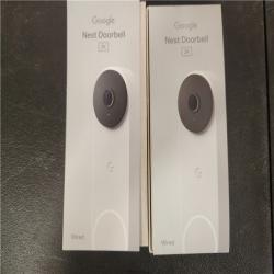 Phoenix AS-IS Google Nest Doorbell (Wired  3rd Gen) - Smart Wi-Fi Video Doorbell Camera (2-Pack)