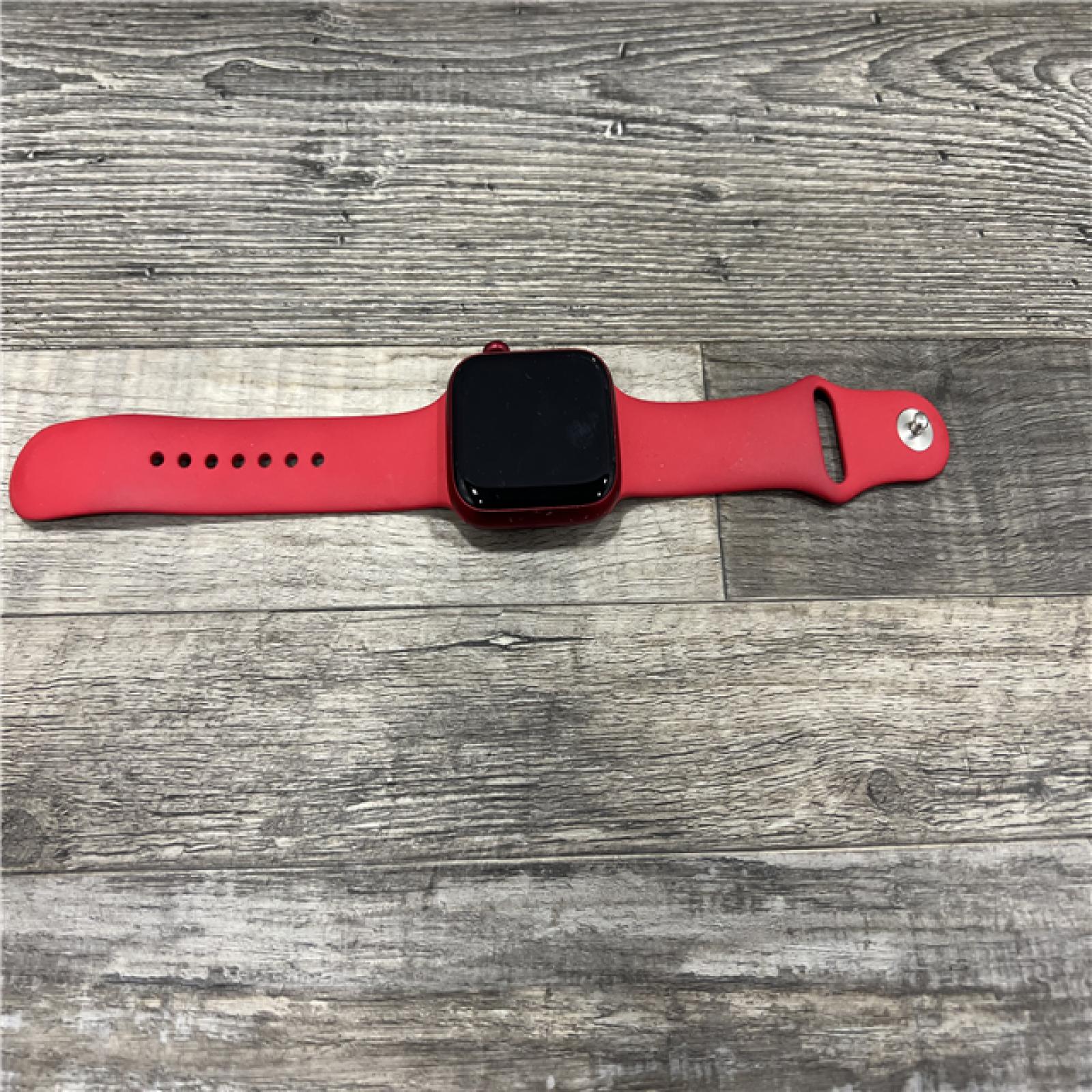 AS-IS Apple Watch Series 7 (GPS, 45MM) (Product) RED Aluminum Case/RED Sport Band - WR-50M