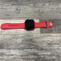AS-IS Apple Watch Series 7 (GPS, 45MM) (Product) RED Aluminum Case/RED Sport Band - WR-50M