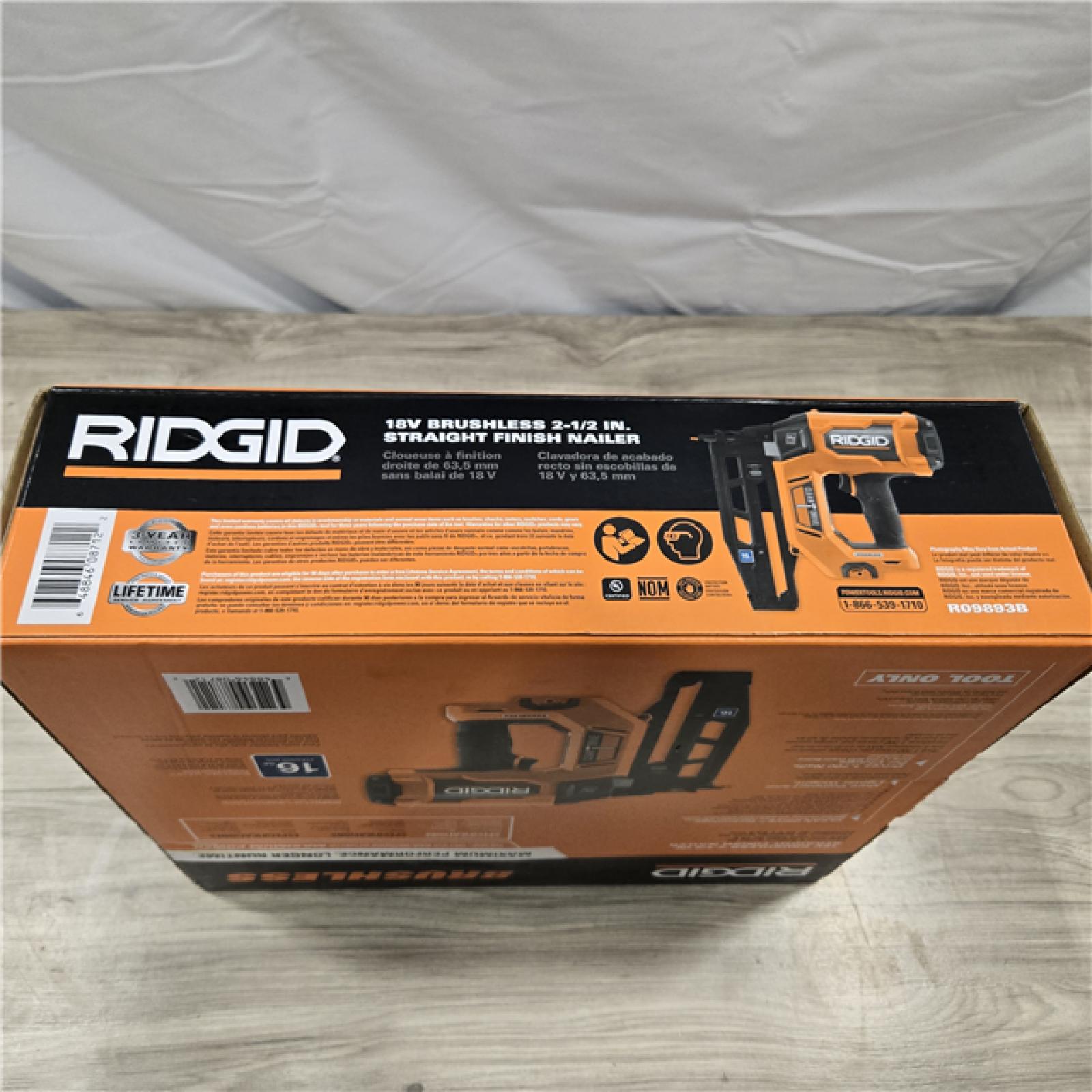 NEW! - 18V Brushless Cordless 16-Gauge 2-1/2 in. Straight Finish Nailer (Tool Only)