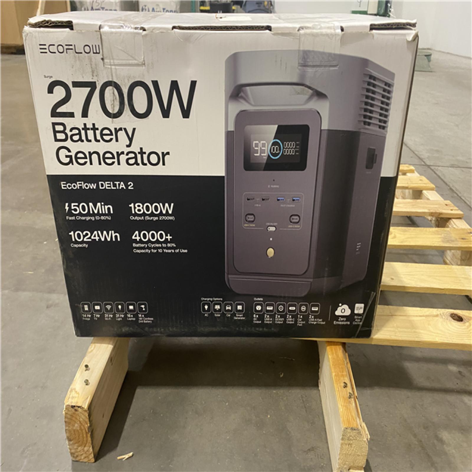 Dallas Location - As-Is EcoFlow 1024Wh DELTA 2 1800 -Watts Portable Power