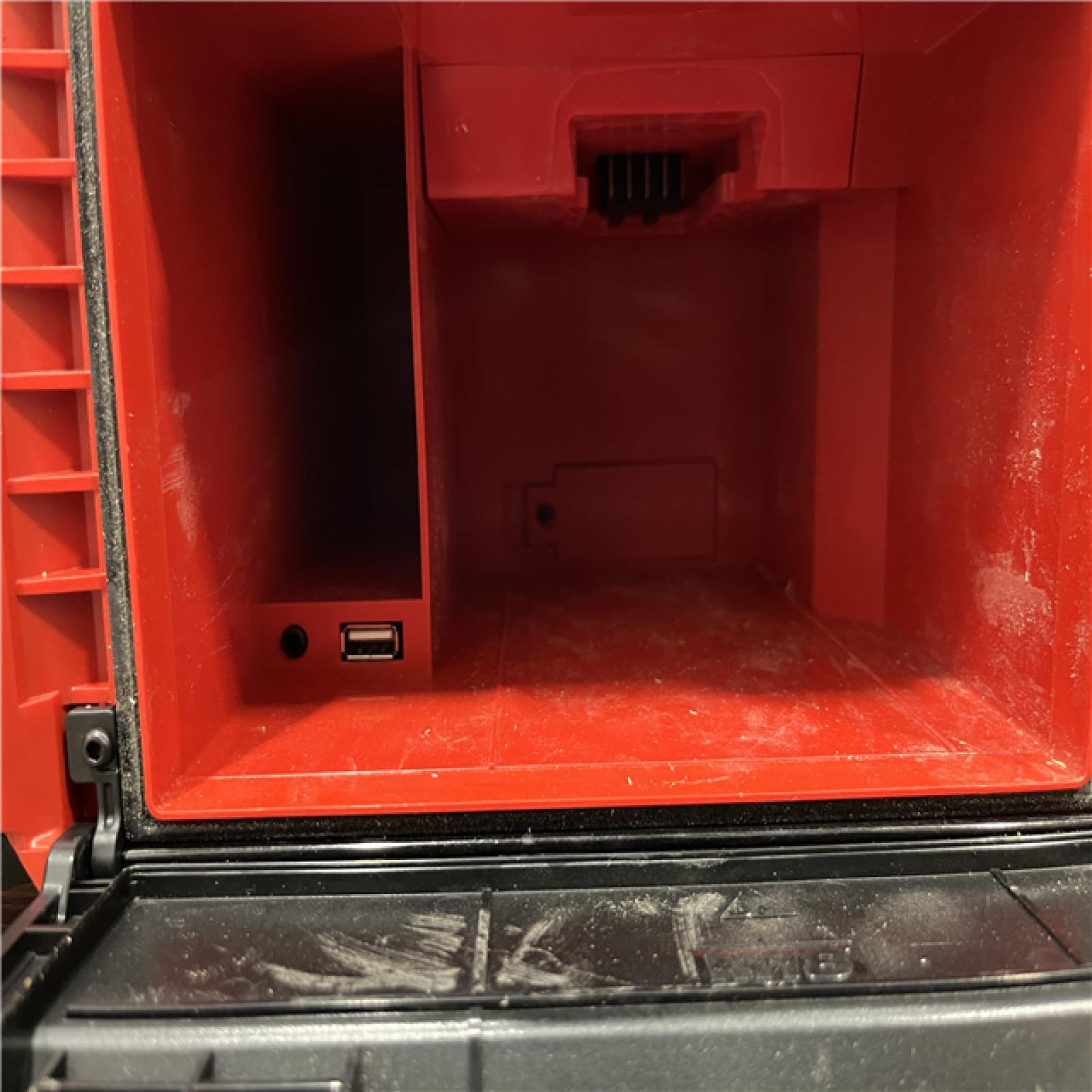 AS-IS Milwaukee Lithium-Ion Cordless PACKOUT Radio/Speaker with Built-In Charger