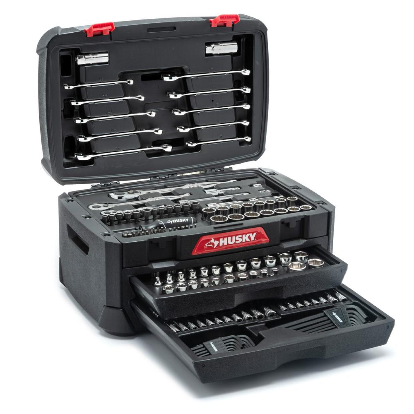 NEW- Husky 244-Piece SAE/Metric Mechanics Tool Set with Tool Box
