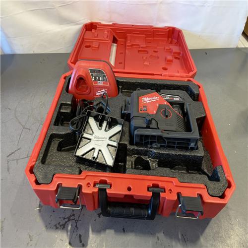 AS-IS - Milwaukee M12 12-Volt Lithium-Ion Cordless Green 250 ft. 3-Plane Laser Level Kit
