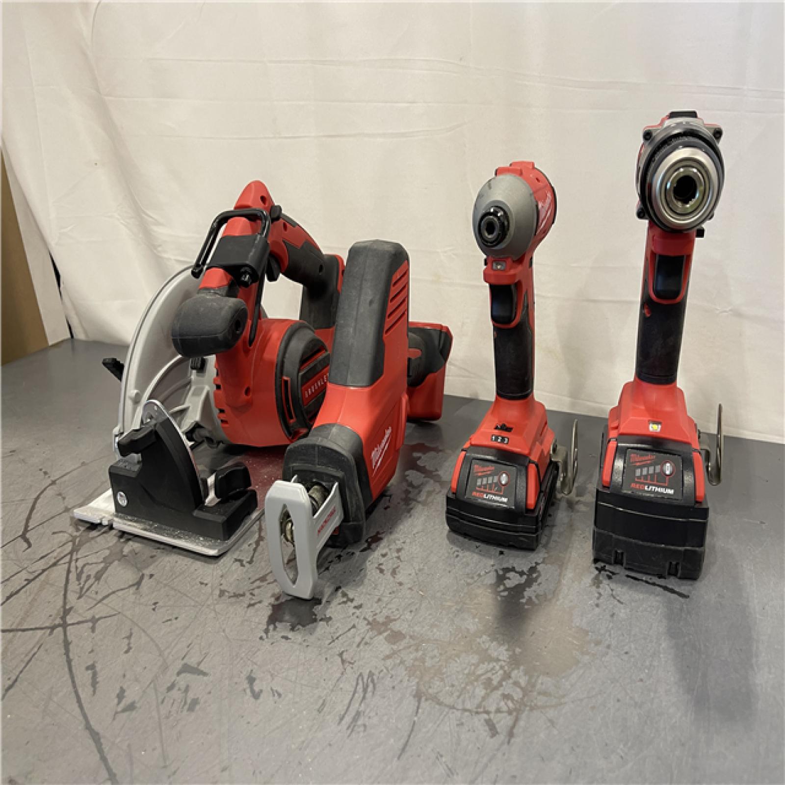 AS-IS - Milwaukee M18 18-Volt Lithium-Ion Brushless Cordless Combo Kit (4-Tool)