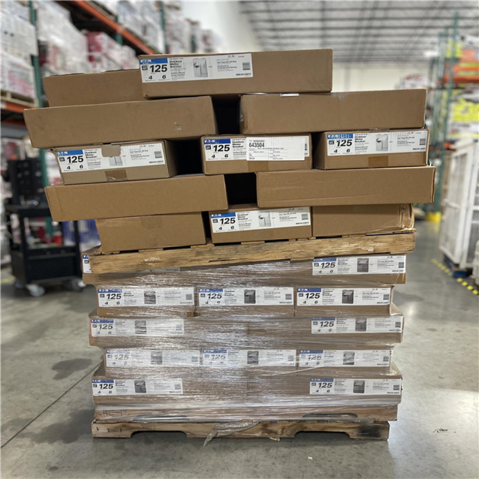 DALLAS LOCATION -Eaton 125 Amp 2-Space 4-Circuit EUSERC BR Type Main Lug Meter Breaker Surface PALLET-(45 UNITS)