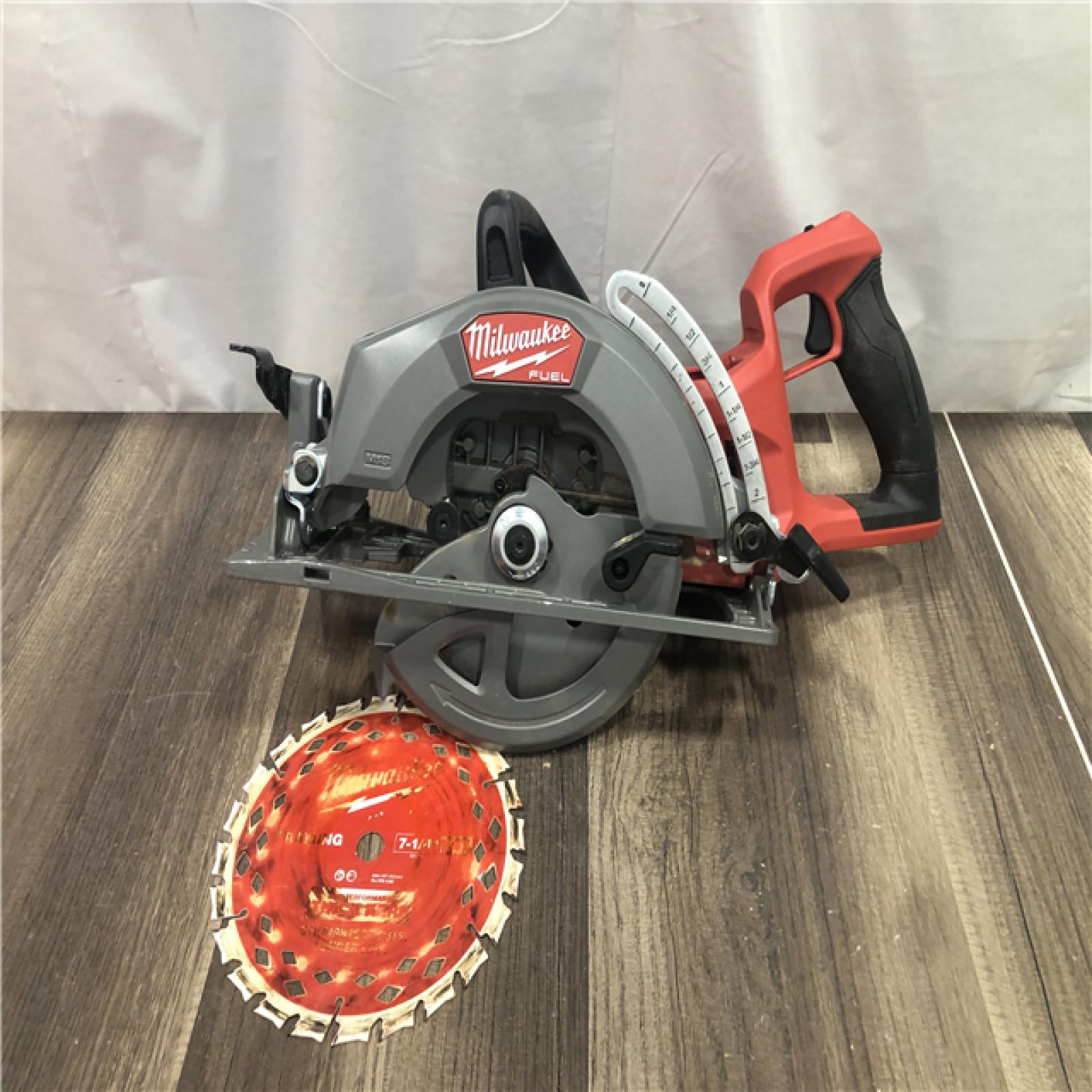 AS-IS Milwaukee FUEL 18V Lithium-Ion Cordless 7-1/4 in. Rear Handle Circular Saw (Tool-Only)