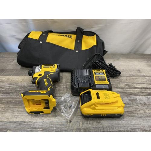 AS-IS DEWALT 20V MAX XR Lithium-Ion Brushless Cordless 3-Speed High Torque 1/4 in. Impact Driver Kit