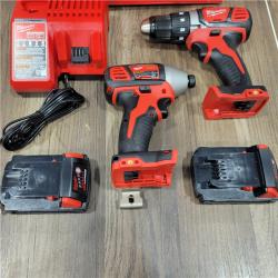 AS-IS Milwaukee M18 18V Cordless Brushed 2 Tool Drill/Driver and Impact Driver Kit
