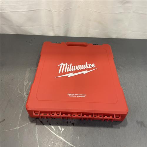 AS-IS - Milwaukee 3/8 in. Drive SAE/Metric Ratchet and Socket Mechanics Tool Set (56-Piece)