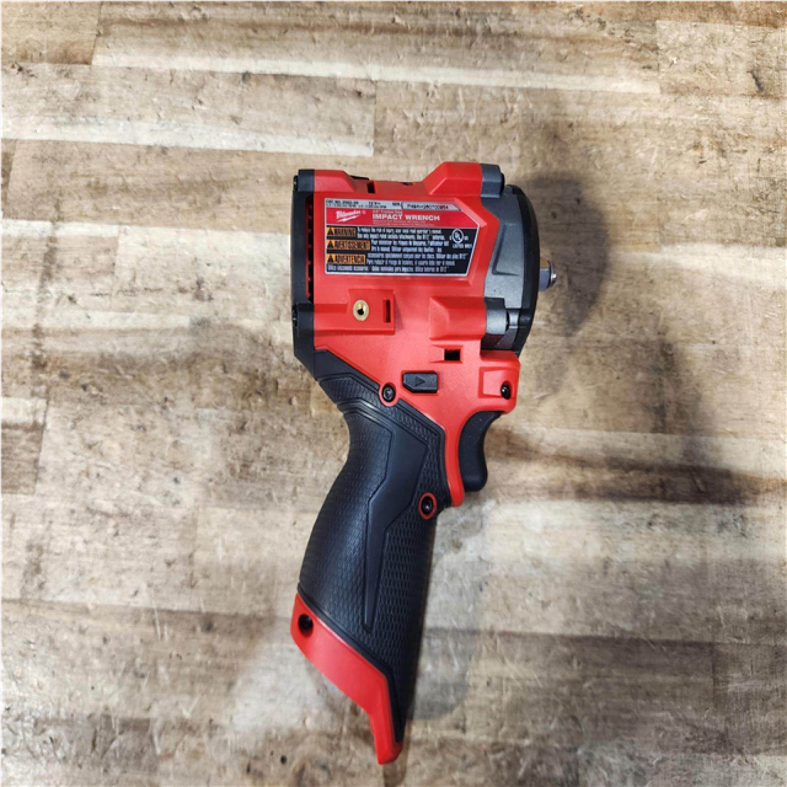 Milwaukee FUEL 12V Lithium-Ion Brushless Cordless Stubby 3/8 in. Impact Wrench (Tool-Only)
